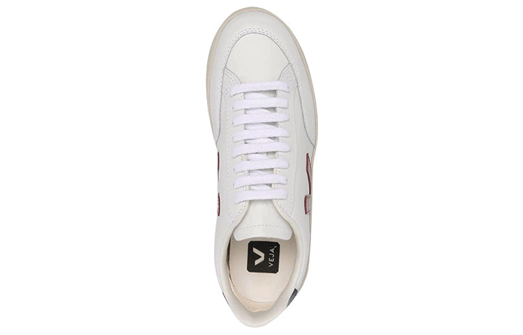 Veja V-12 Leather White Marsala Nautica 6 Veja V-12 Leather White Marsala Nautica