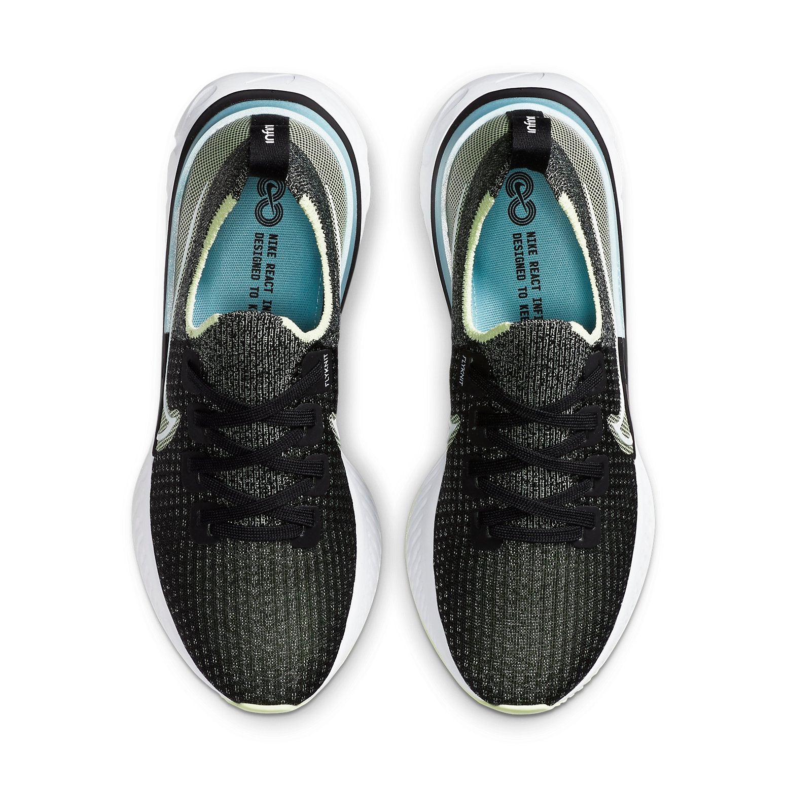 Nike React Infinity Run Flyknit Black Grey Green (Womens) 6 Nike React Infinity Run Flyknit Black Grey Green (Womens)