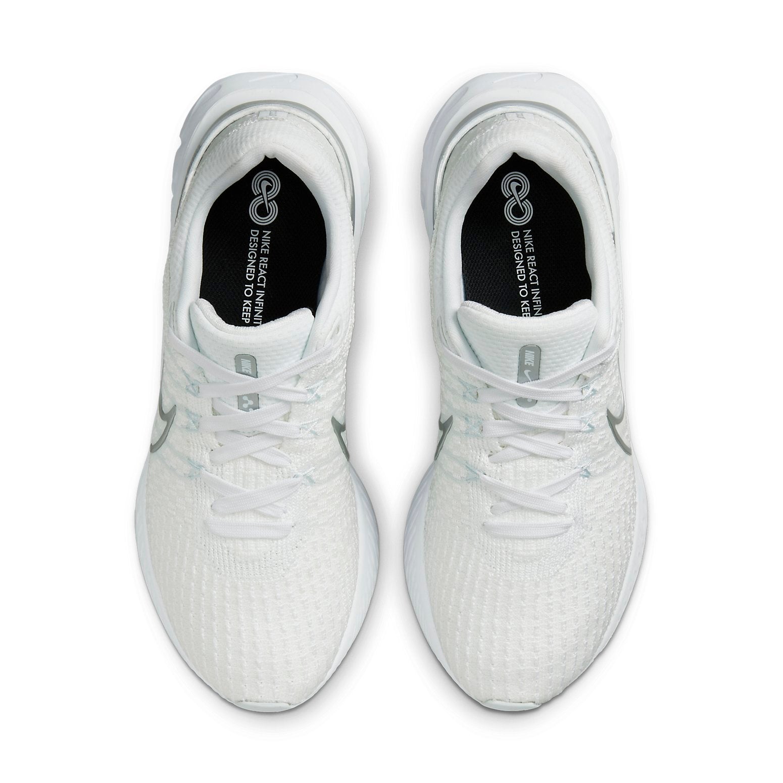 Nike React Infinity Run Flyknit 3 White Metallic Silver (Womens) 6 Nike React Infinity Run Flyknit 3 White Metallic Silver (Womens)