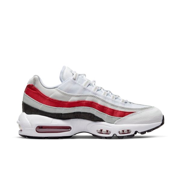 Nike Air Max 95 White Varsity Red Particle Gray