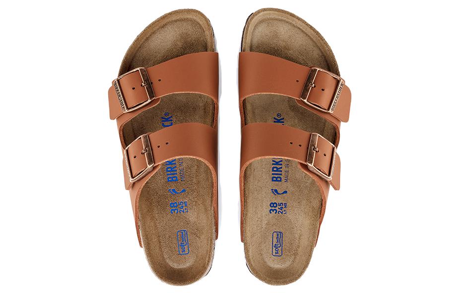 Birkenstock Arizona Soft Footbed Birko-Flor Ginger Brown (Womens) 6 Birkenstock Arizona Soft Footbed Birko-Flor Ginger Brown (Womens)