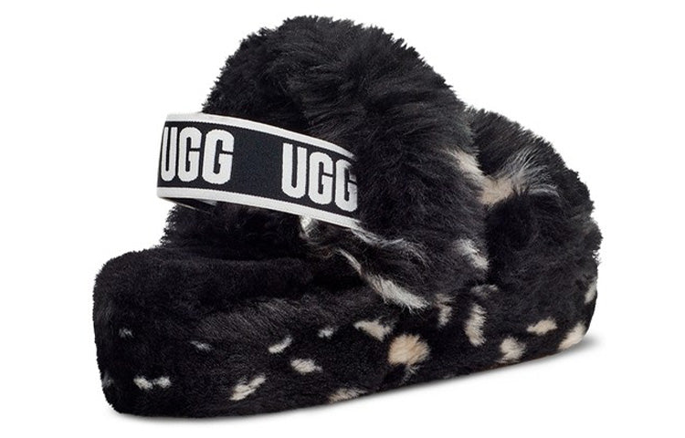 UGG Oh Yeah Spots Slide Black (Womens) 6 UGG Oh Yeah Spots Slide Black (Womens)