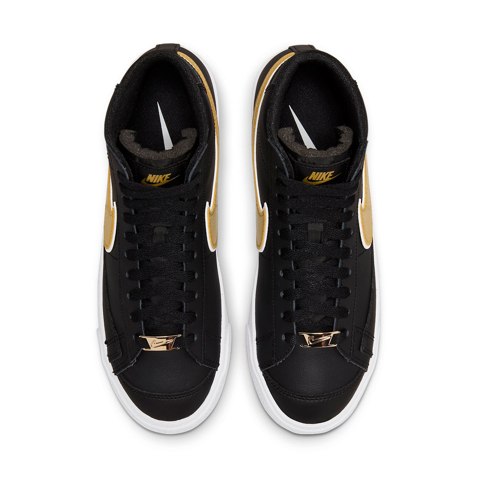 Nike Blazer Mid 77 Essential Black Metallic Gold (Womens) 6 Nike Blazer Mid 77 Essential Black Metallic Gold (Womens)