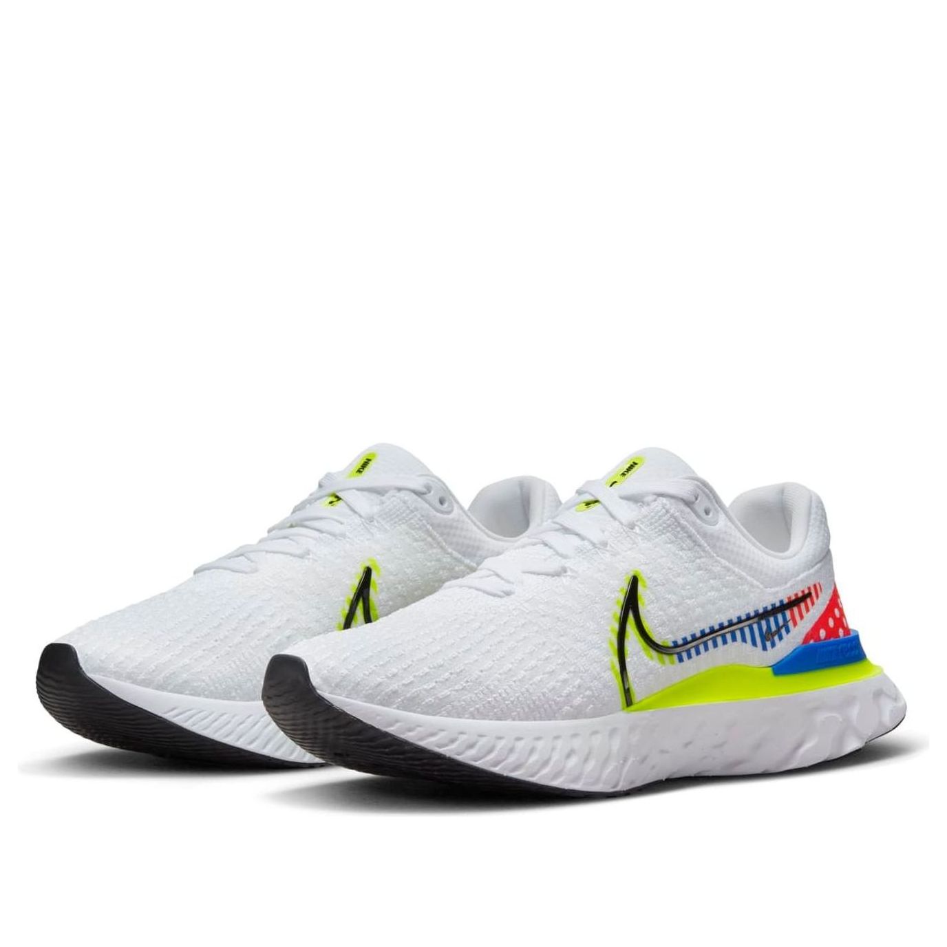 Nike React Infinity Run Flyknit 3 Premium White Volt Racer Blue 5 Nike React Infinity Run Flyknit 3 Premium White Volt Racer Blue
