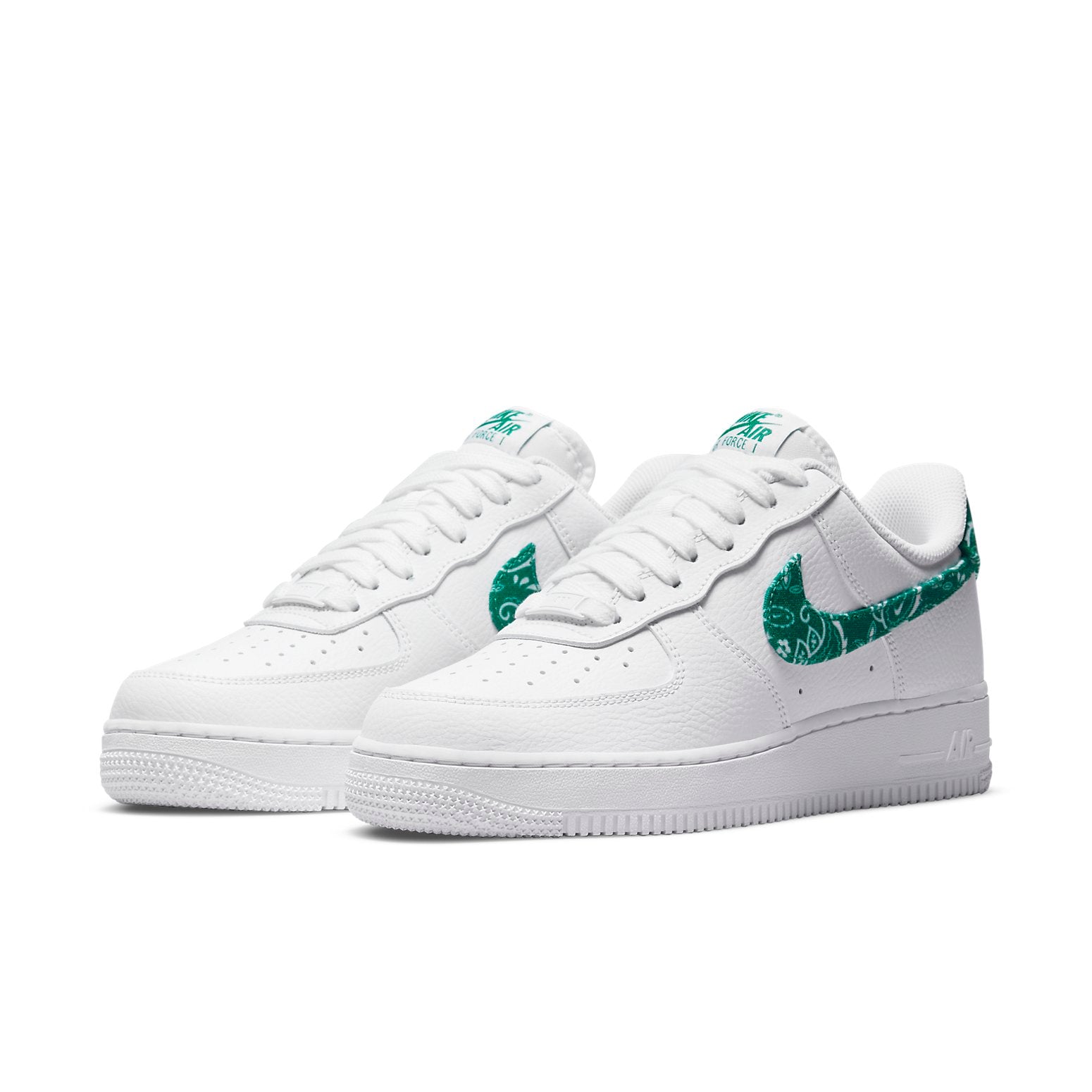 Nike Air Force 1 Low 07 Essential White Green Paisley (Womens) 5 Nike Air Force 1 Low 07 Essential White Green Paisley (Womens)