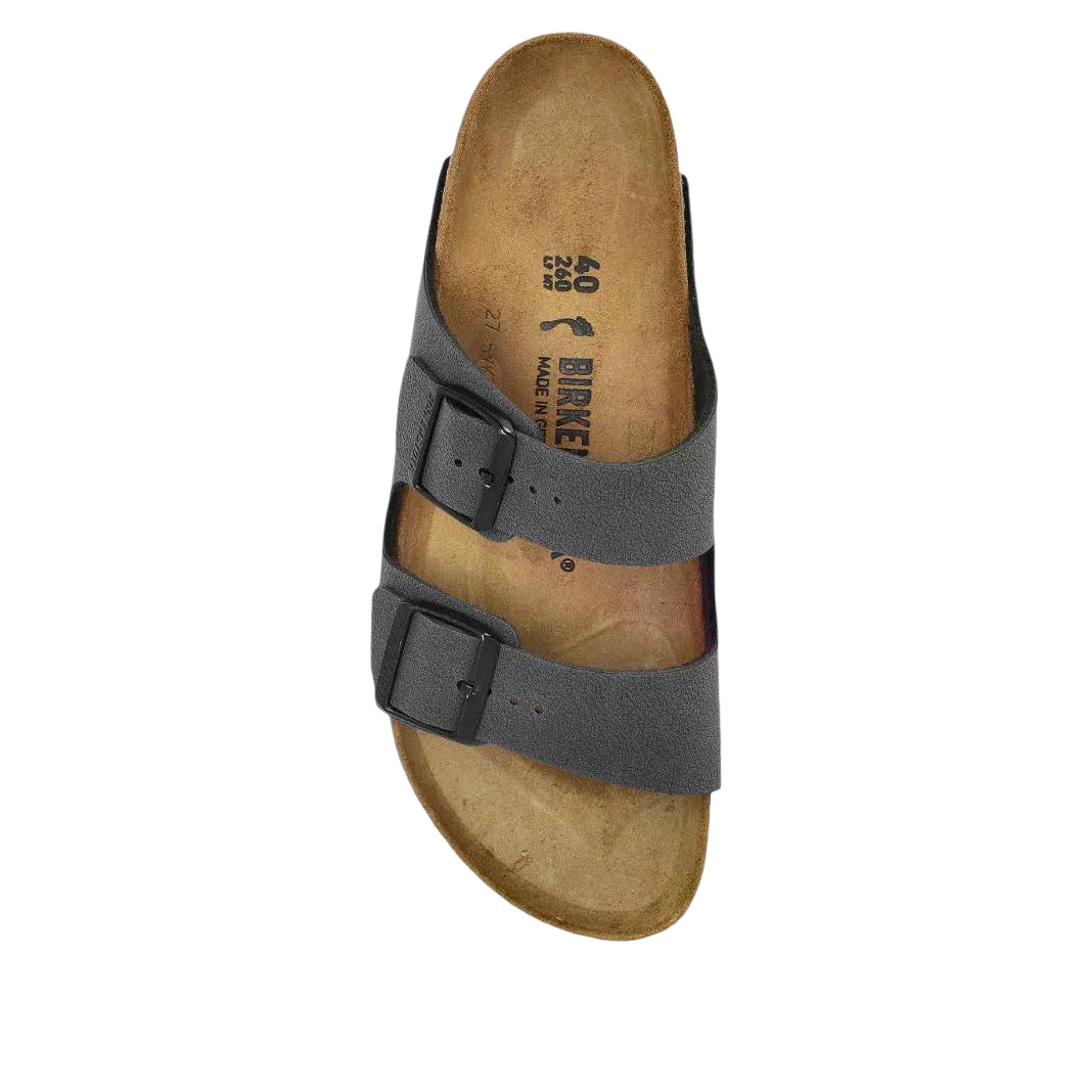 Birkenstock Arizona Birkibuc Velvet Gray Black Buckles 7 Birkenstock Arizona Birkibuc Velvet Gray Black Buckles