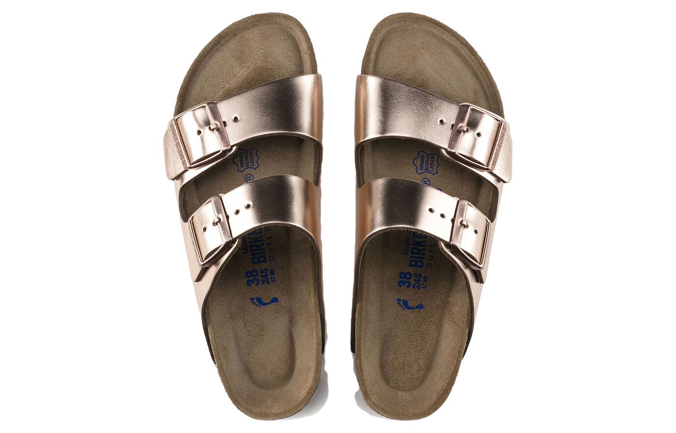 Birkenstock Arizona Softbed Metallic Copper (Womens) 6 Birkenstock Arizona Softbed Metallic Copper (Womens)