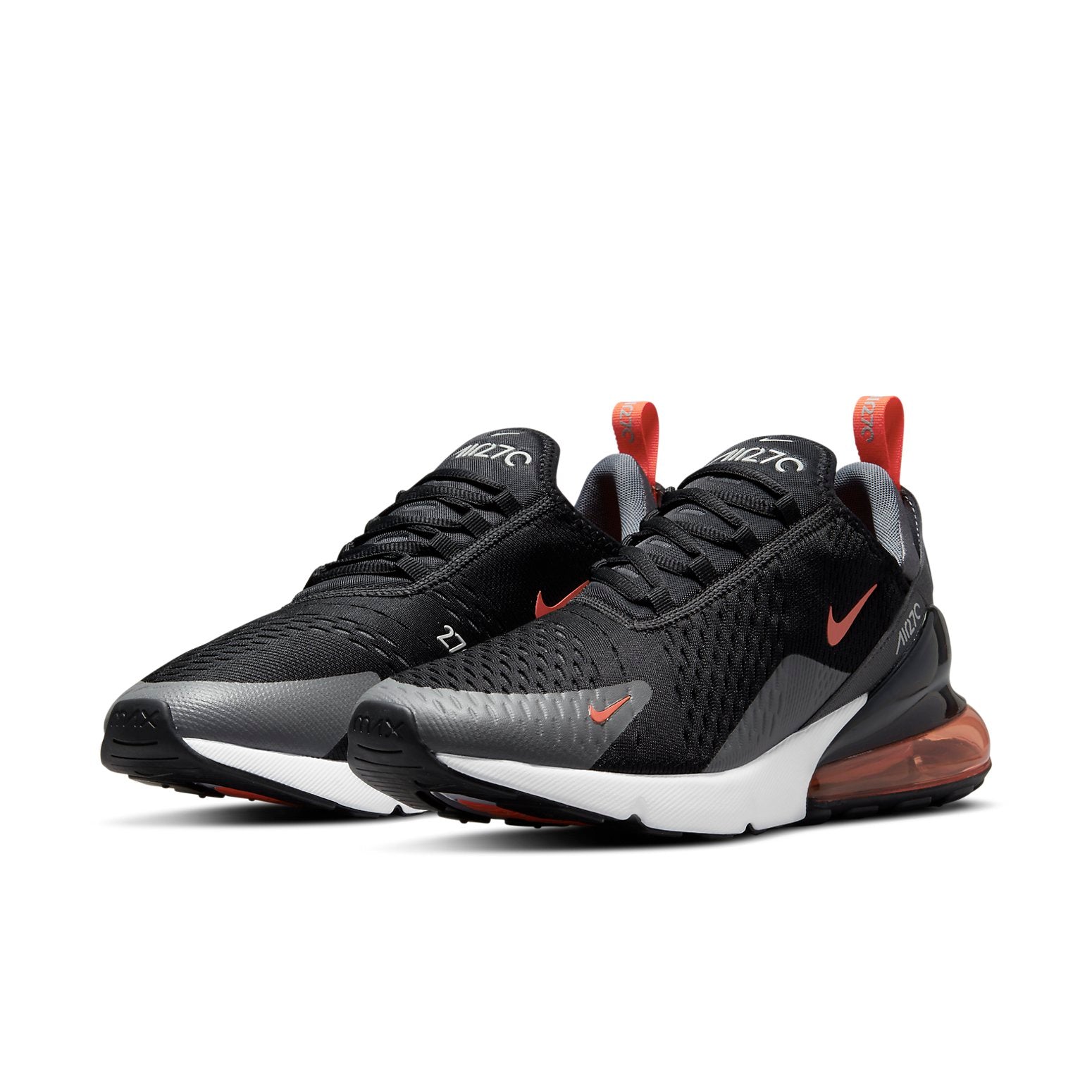 Nike Air Max 270 Essential Black Grey Orange 5 Nike Air Max 270 Essential Black Grey Orange