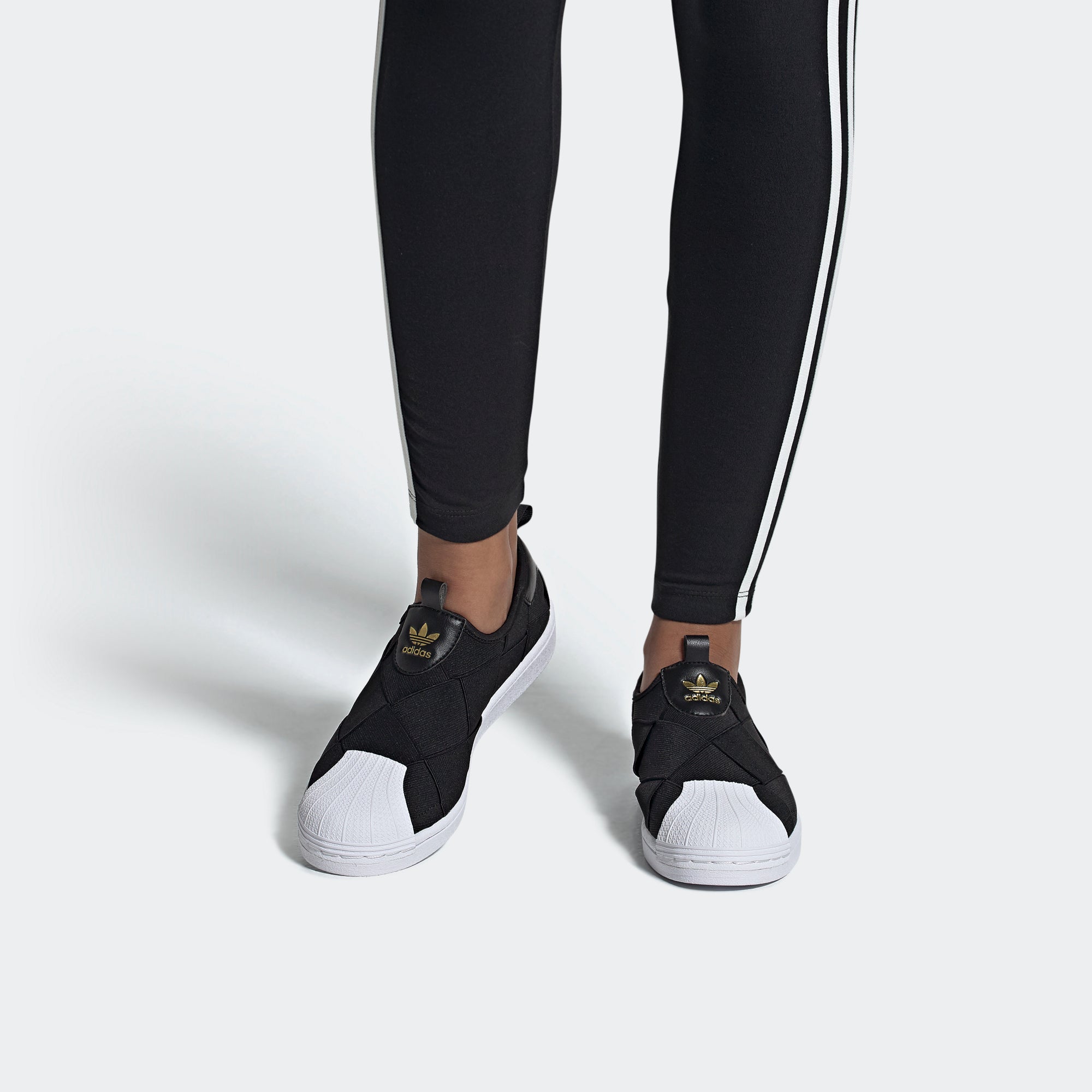 adidas Superstar Slip-On Core Black Cloud White Pink (Womens) 8 adidas Superstar Slip-On Core Black Cloud White Pink (Womens)