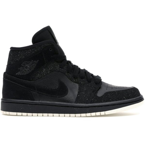 Jordan 1 Mid Glitter Black (Womens)