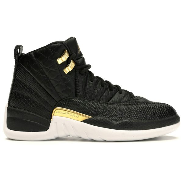 Jordan 12 Retro Black Metallic Gold White (Womens)