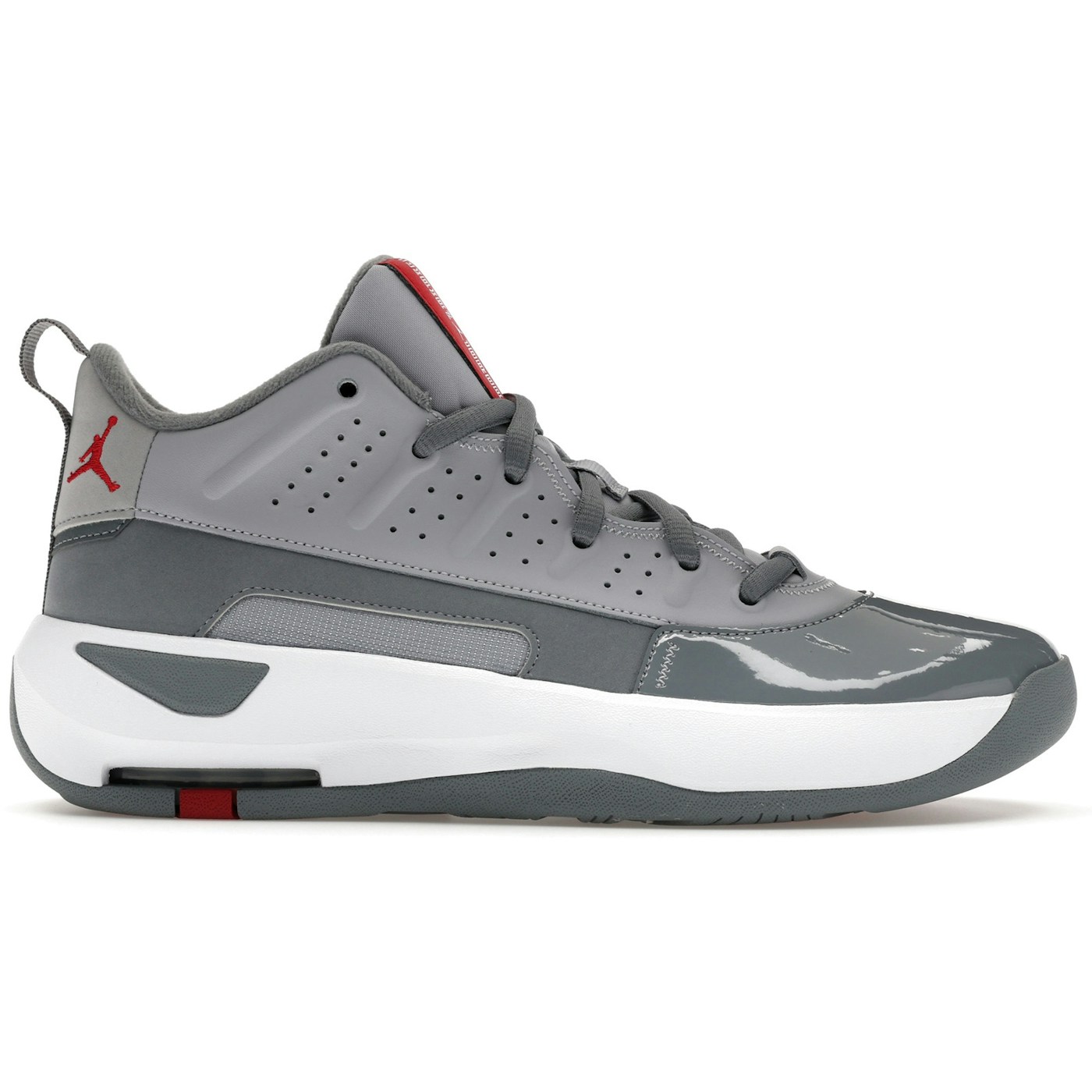 Jordan Max Aura 7 Wolf Grey Varsity Red