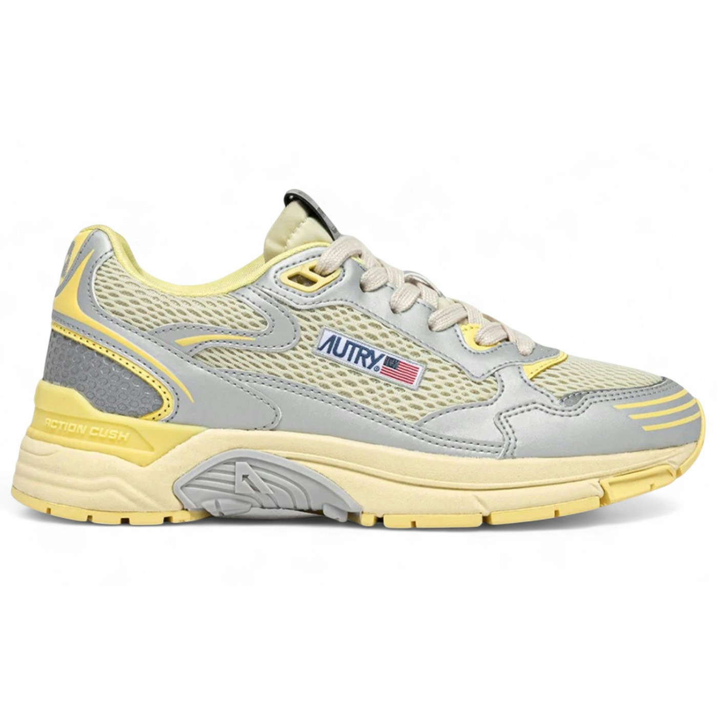 Autry Hyperway Synthetic Leather Silver Asparagus Lemon Meringue (Womens)
