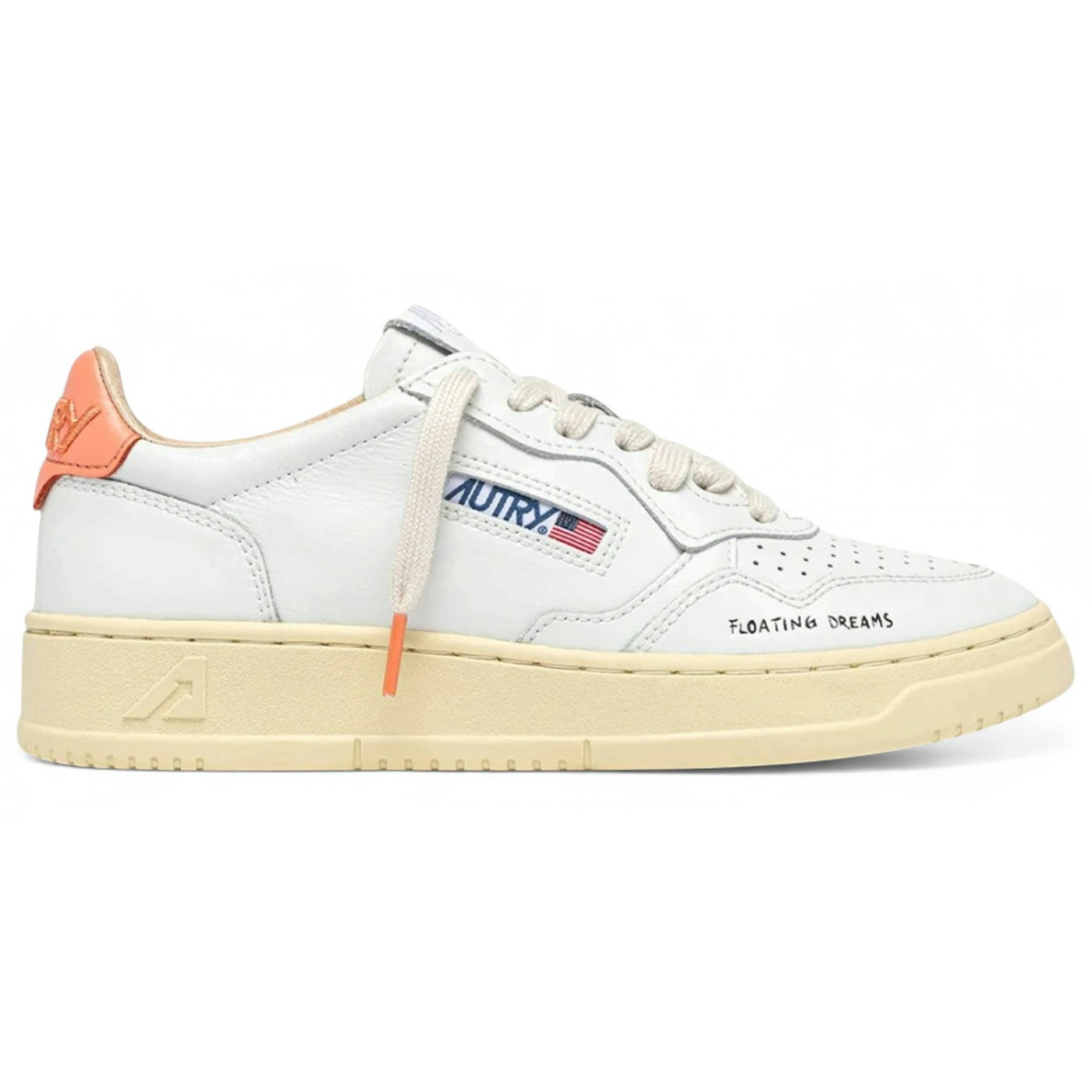 Autry Medalist DL White Peach Pink (Womens) 1 Autry Medalist DL White Peach Pink (Womens)