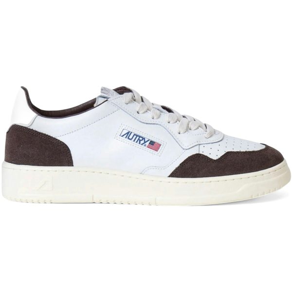 Autry Medalist Leather Low White Mahogany