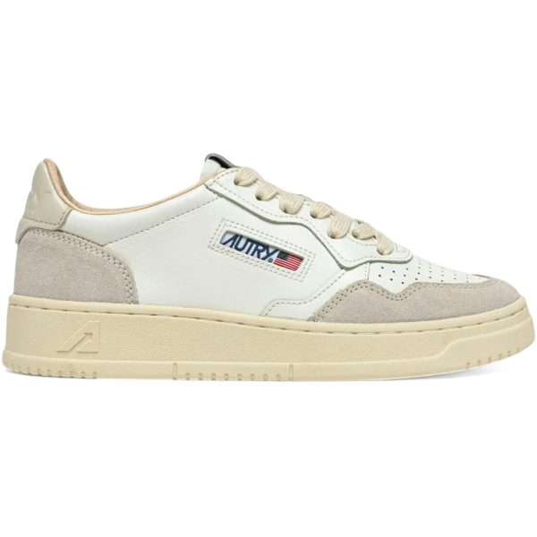 Autry Medalist Leather Low White Pelican