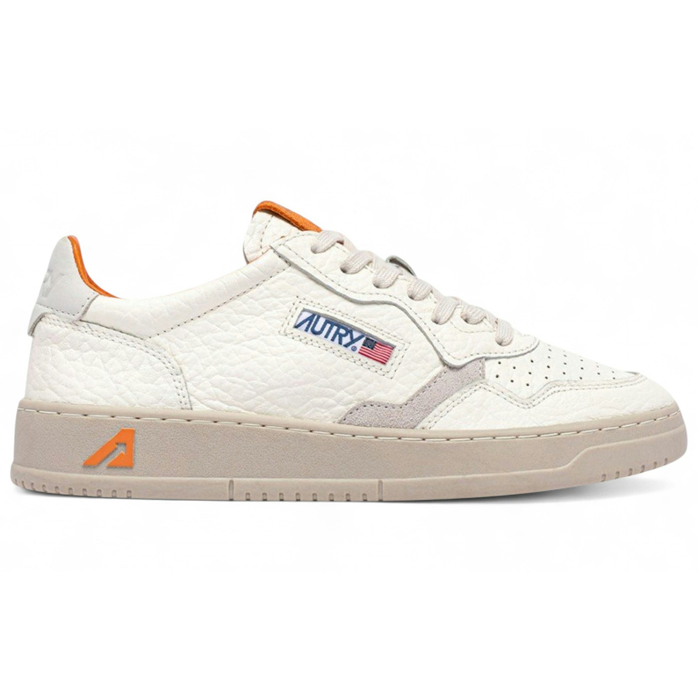 Autry Medalist Low Marshmallow Leather Fanta Orange 1 Autry Medalist Low Marshmallow Leather Fanta Orange