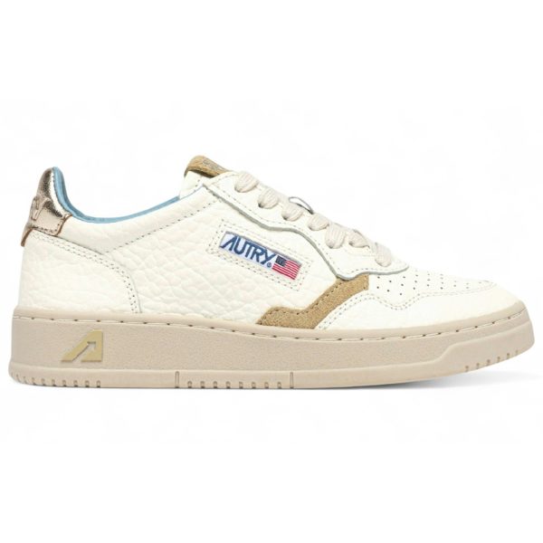 Autry Medalist Low Platinum Leather Soft Sponge (Womens)