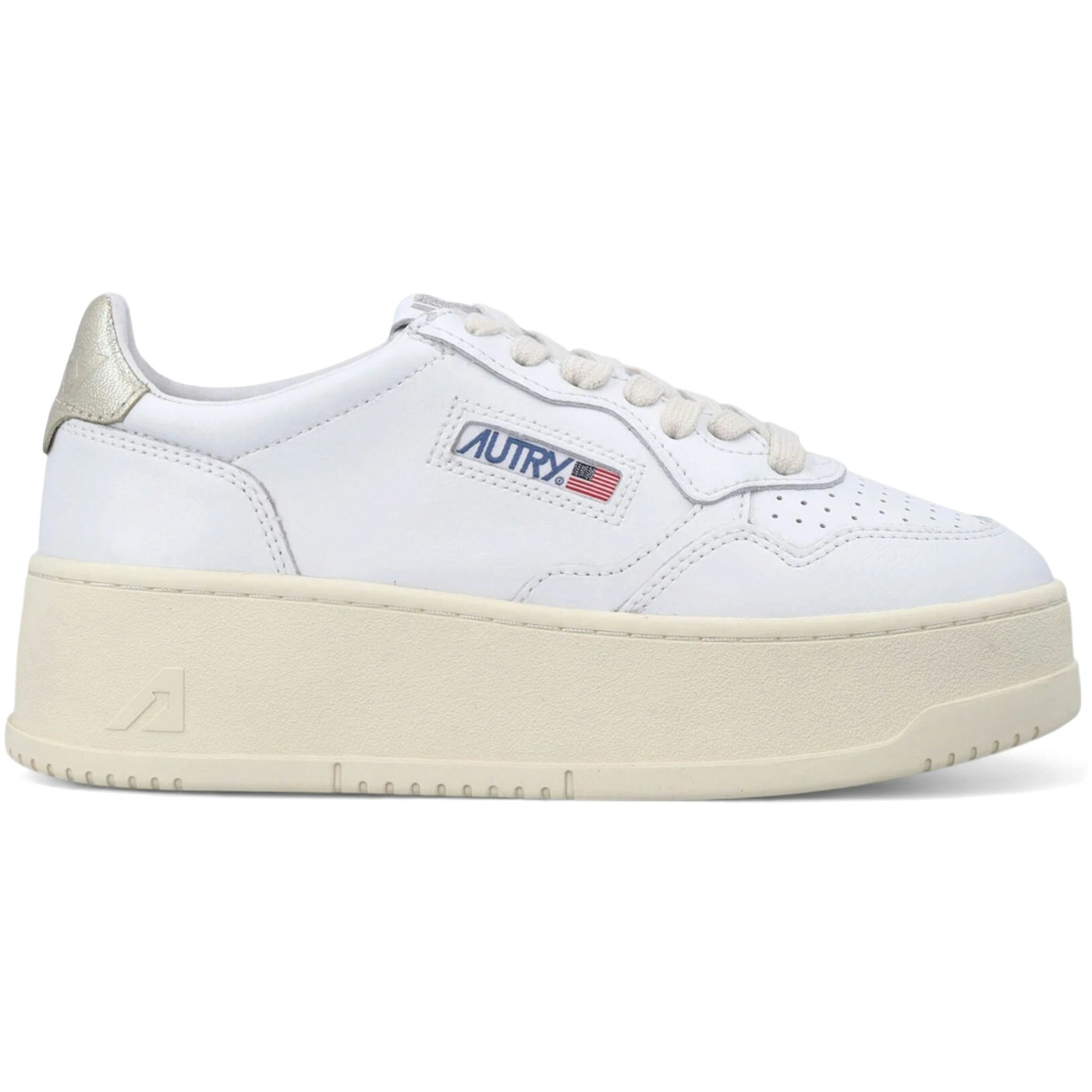 Autry Medalist Platform Low Platinum White (Womens) 3 Autry Medalist Platform Low Platinum White (Womens)