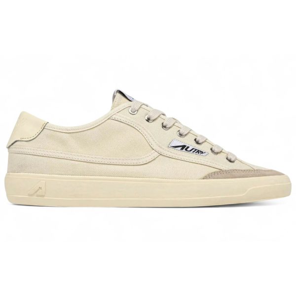 Autry Windscape Low Cream Canvas Suede