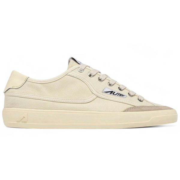 Autry Windscape Low Cream Canvas Suede (Womens)
