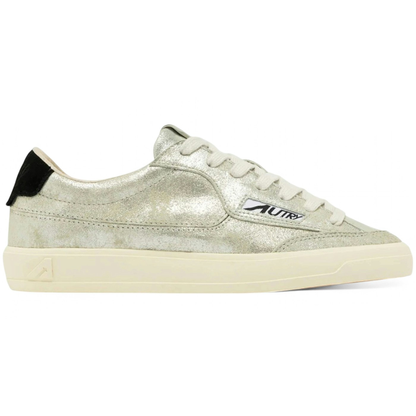Autry Windscape Low Silver Laminated Black Suede (Womens) 1 Autry Windscape Low Silver Laminated Black Suede (Womens)