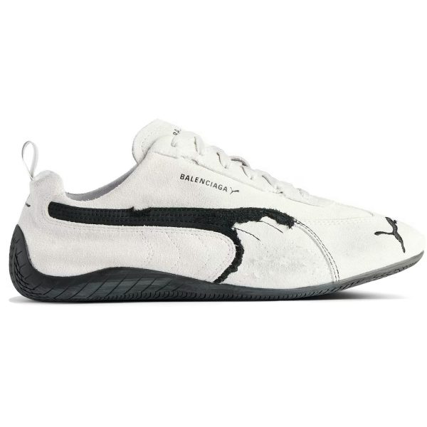 Balenciaga x Puma Speedcat Suede Distressed White Black
