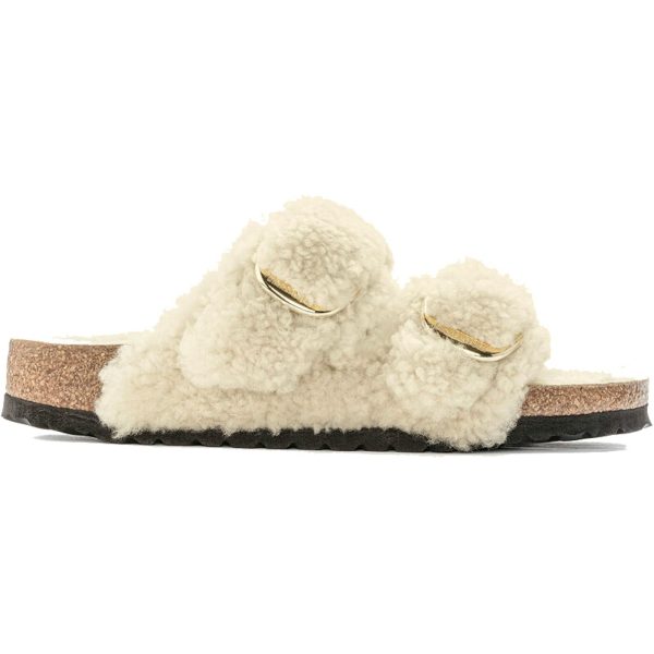 Birkenstock Arizona Big Buckle Teddy Eggshell (Womens)