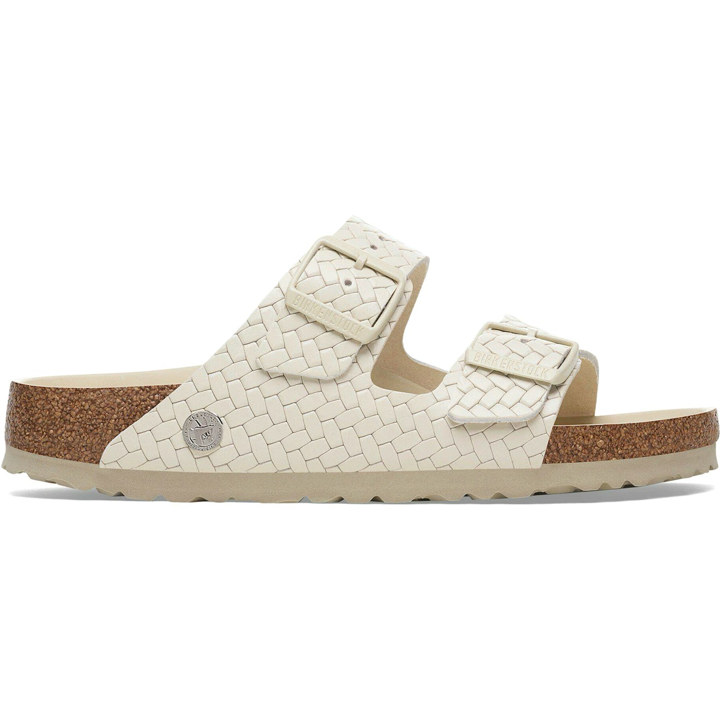 Birkenstock Arizona Leather Woven Embossed Ecru 3 Birkenstock Arizona Leather Woven Embossed Ecru