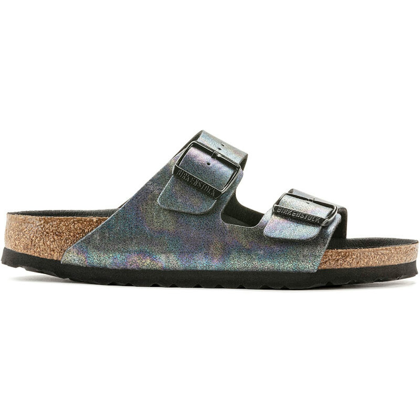 Birkenstock Arizona Microfiber Black Iridescent (Womens) 2 Birkenstock Arizona Microfiber Black Iridescent (Womens)