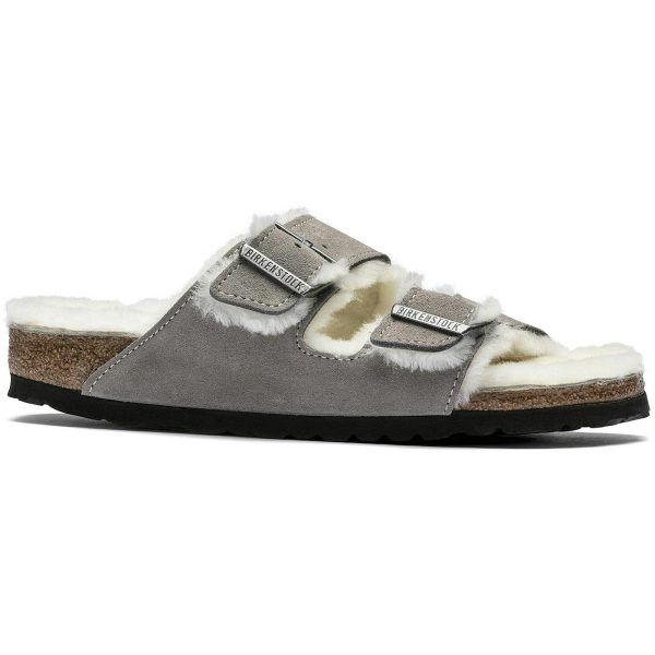 Birkenstock Arizona Shearling Stone Coin