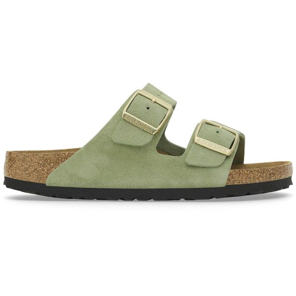 Birkenstock Arizona Soft Footbed Suede Leather Green Tea