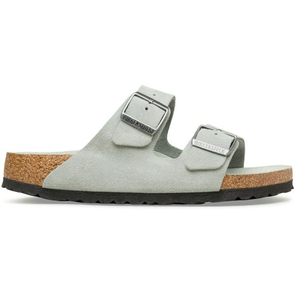 Birkenstock Arizona Soft Footbed Suede Leather Pure Sage Tonal