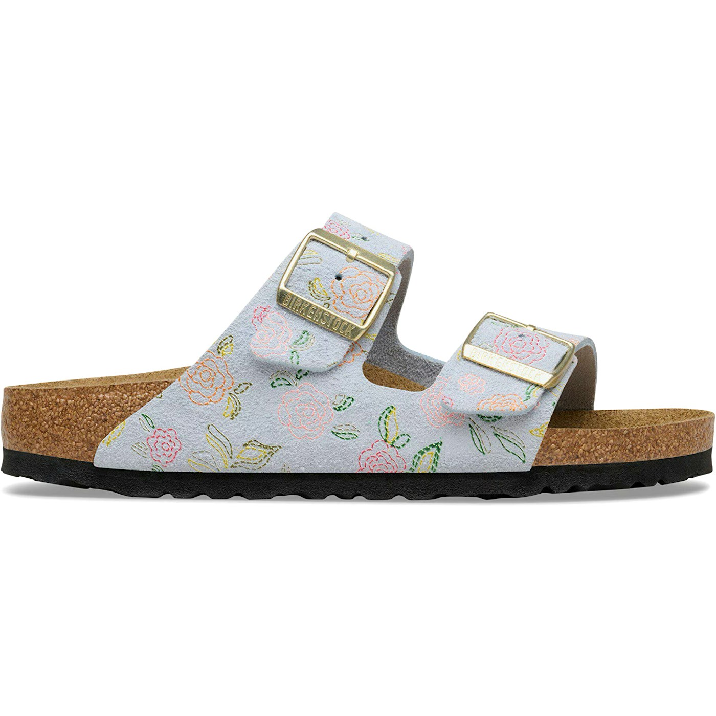 Birkenstock Arizona Suede Baby Blue Flower Print 2 Birkenstock Arizona Suede Baby Blue Flower Print
