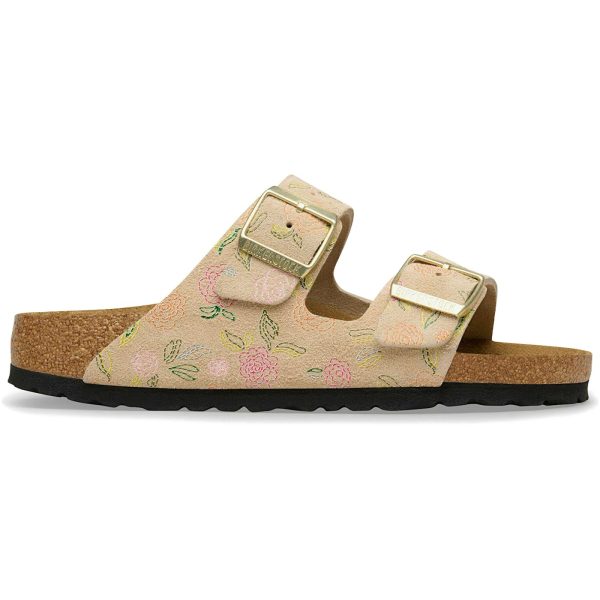 Birkenstock Arizona Suede Sandcastle Flower Print