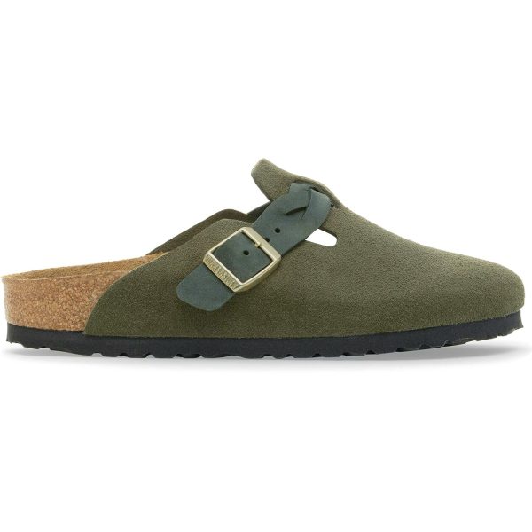 Birkenstock Boston Braided Suede Thyme