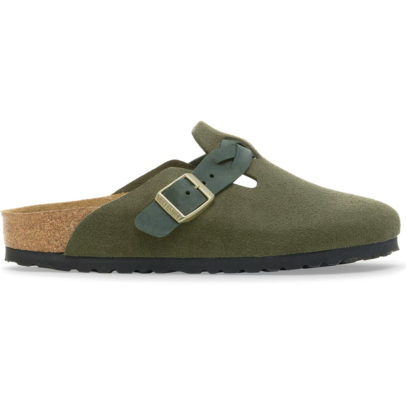 Birkenstock Boston Braided Suede Thyme