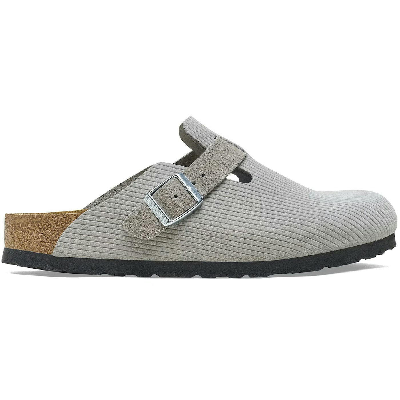 Birkenstock Boston Embossed Corduroy Suede Stone Coin