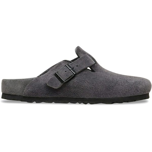 Birkenstock Boston Exquisite Suede Charcoal