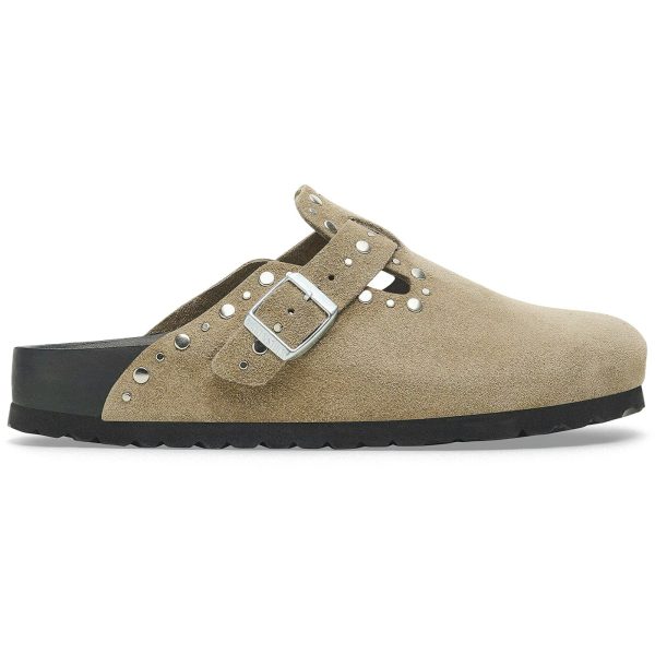 Birkenstock Boston Rivets Suede Taupe