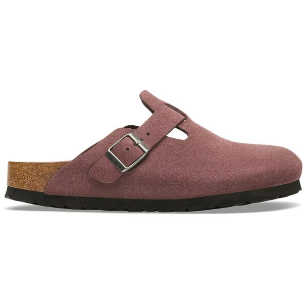 Birkenstock Boston Soft Footbed Suede Leather Pepper