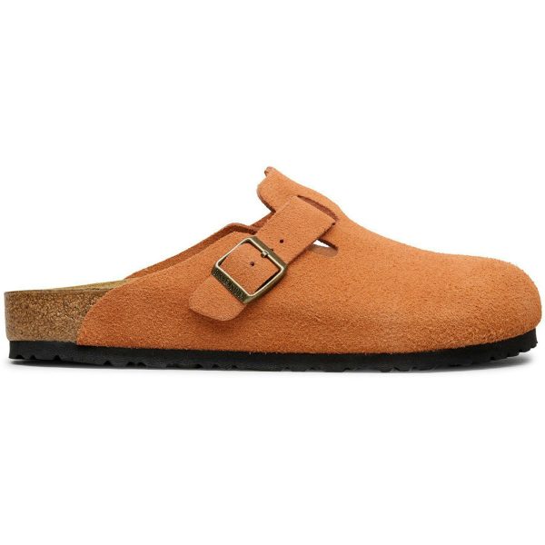 Birkenstock Boston Suede Leather Dark Rust