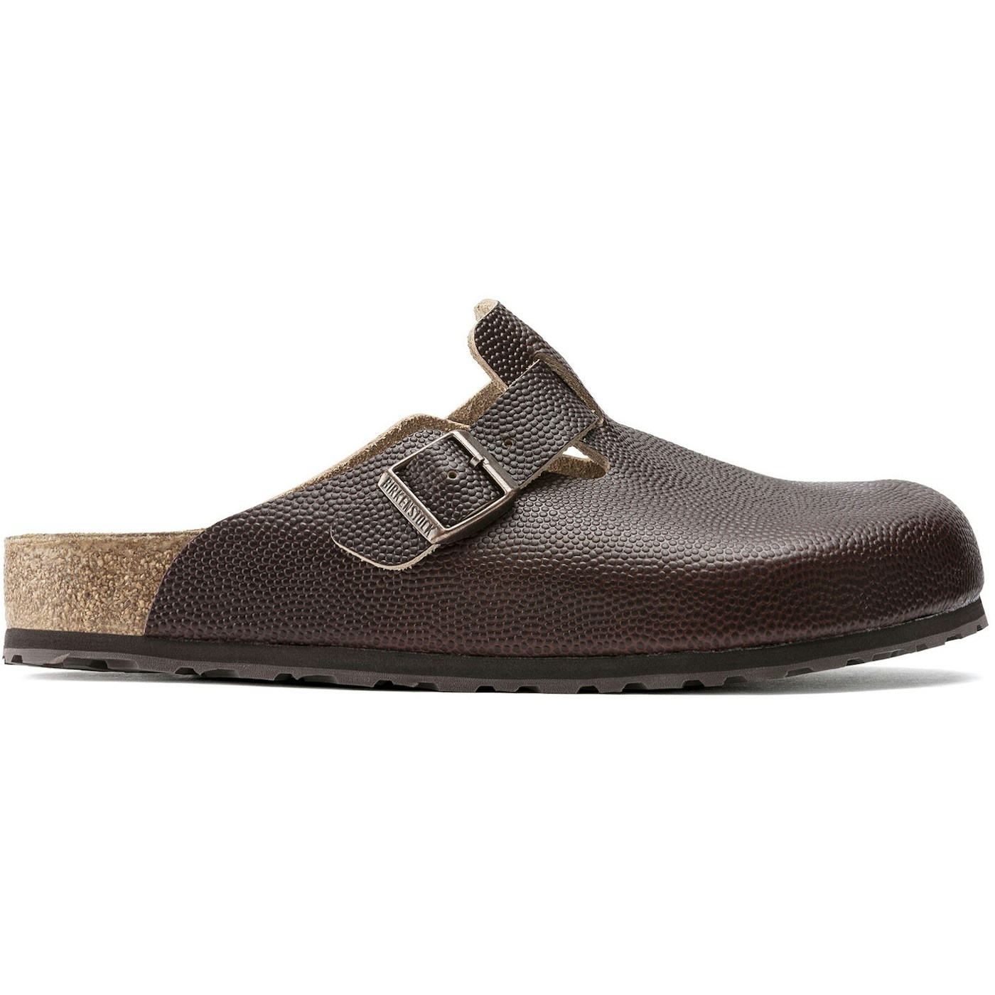 Birkenstock Boston Super Grip Embossed Natural Leather Roast Brown 2 Birkenstock Boston Super Grip Embossed Natural Leather Roast Brown