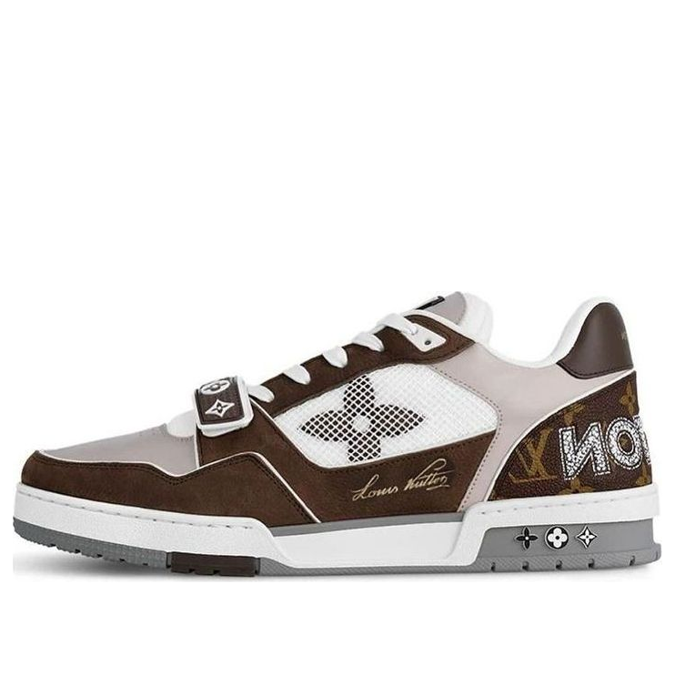 Louis Vuitton LV Trainer Moka Brown Monogram Flower