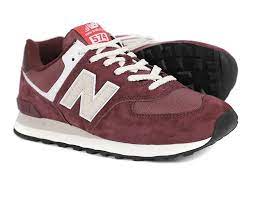 New Balance 574 Suede Maroon Grey