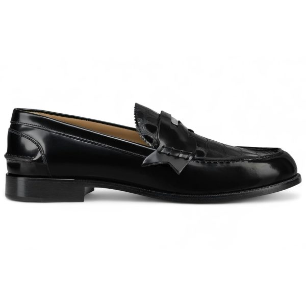 Christian Louboutin Penny Flat Croc Loafers Black