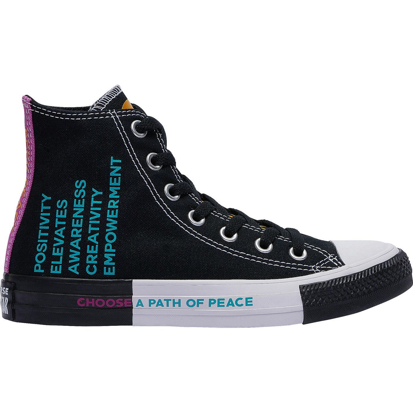 Converse Chuck Taylor All Star Hi Seek Peace Black Magenta (GS)