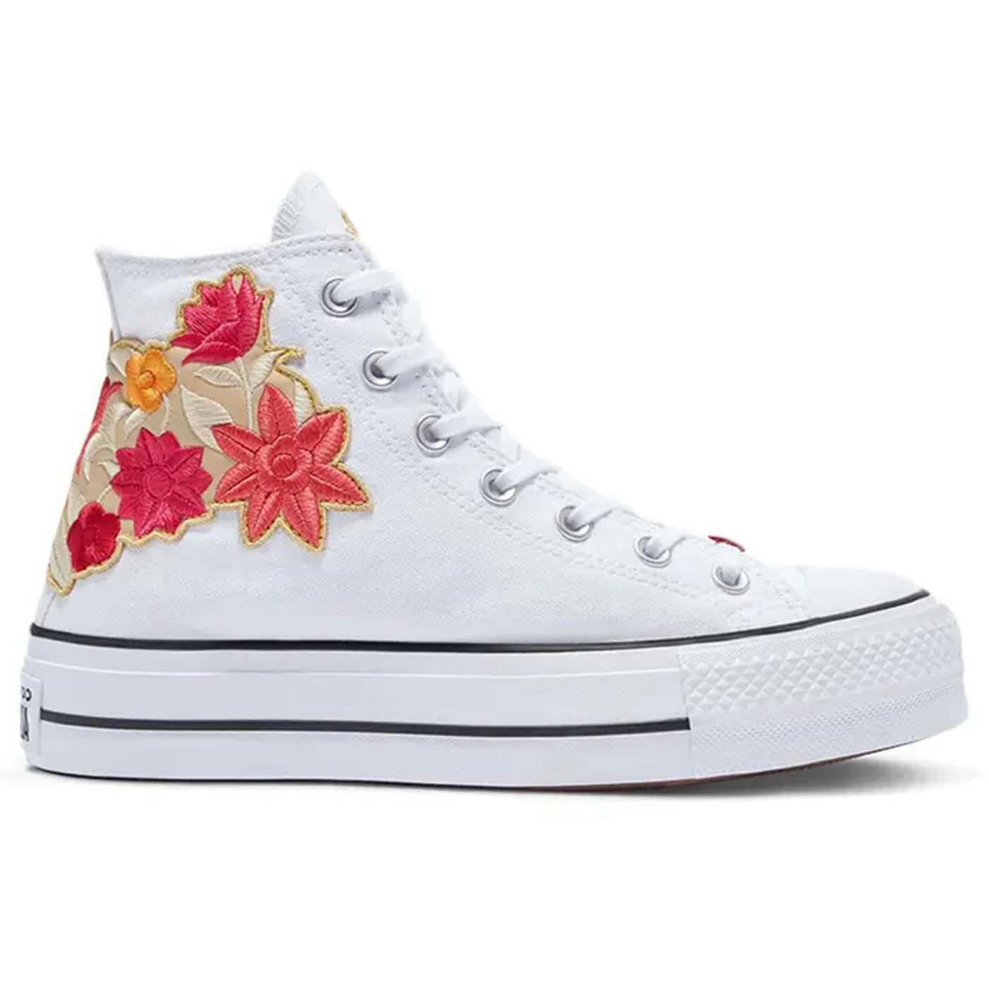Converse Chuck Taylor All Star Lift Platform Embroidered Flowers White (Womens) 1 Converse Chuck Taylor All Star Lift Platform Embroidered Flowers White (Womens)