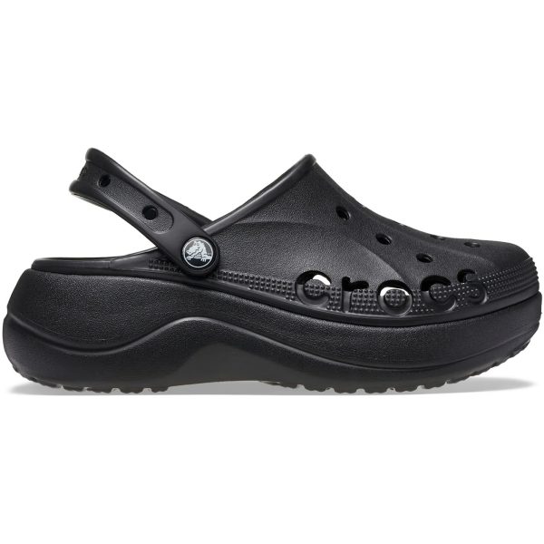 Crocs Baya Platform Clogs Black (Womens)