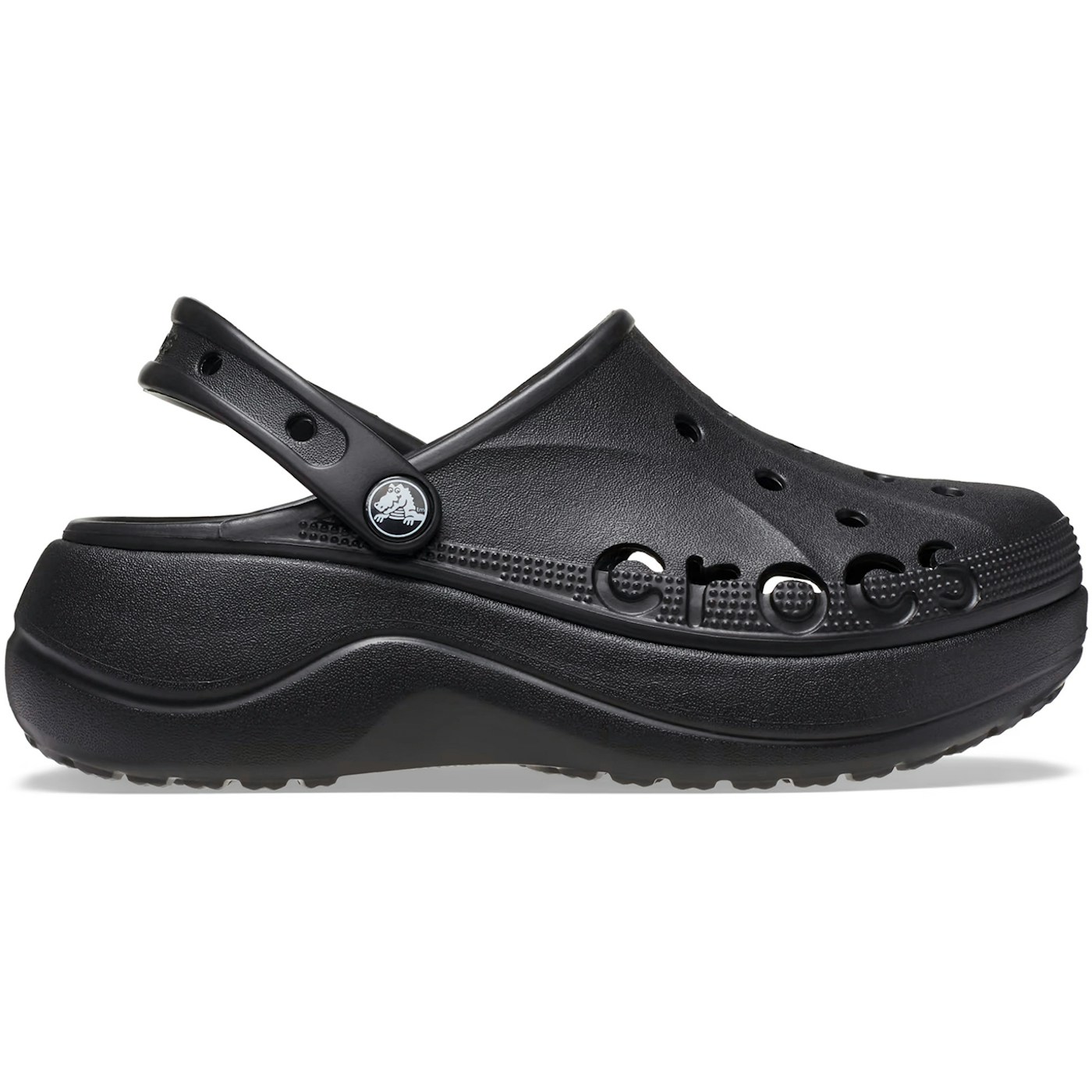 Crocs Baya Platform Clogs Black (Womens)